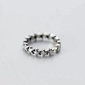 925 Sterling Silver Star Ring, Women's Adjustable Ring, Fine Jewelry,